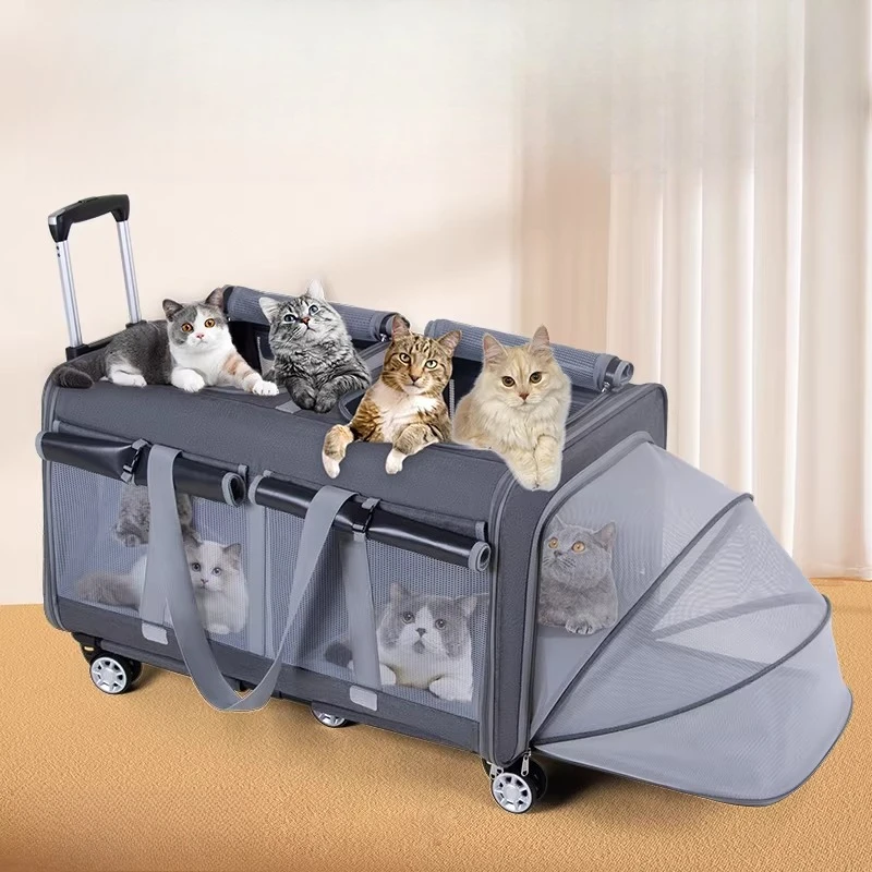 Large pet trolley case Hatchback large capacity portable out car pet nest cat dog pull car