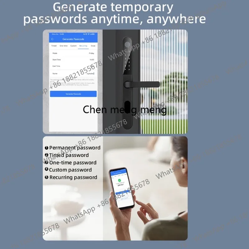 

DQ09 IP68 Водонепроницаемый Bluetooth-замок для дверей из алюминия с приложением TT Lock, разблокировка по отпечатку пальца, паролю, IC-карте и ключу