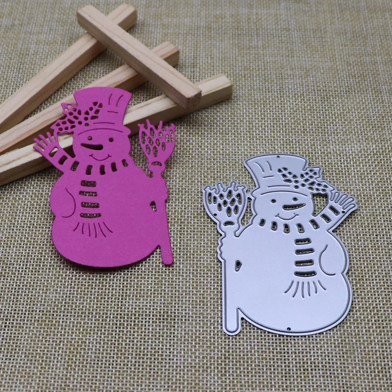 Snowman Frame Metal Cutting Dies DIY Scrapbooking Photo Album Decorative Embossing Stencil Paper Card Crafts