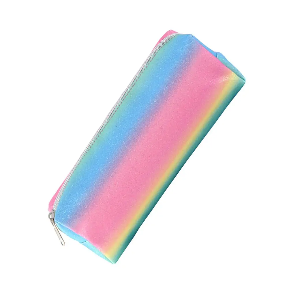 

Пенал для хранения, блестящая сумка, компактный размер, материал, школьные принадлежности, ручка, сумка-карандаш, органайзер для студентов, идеи подарков