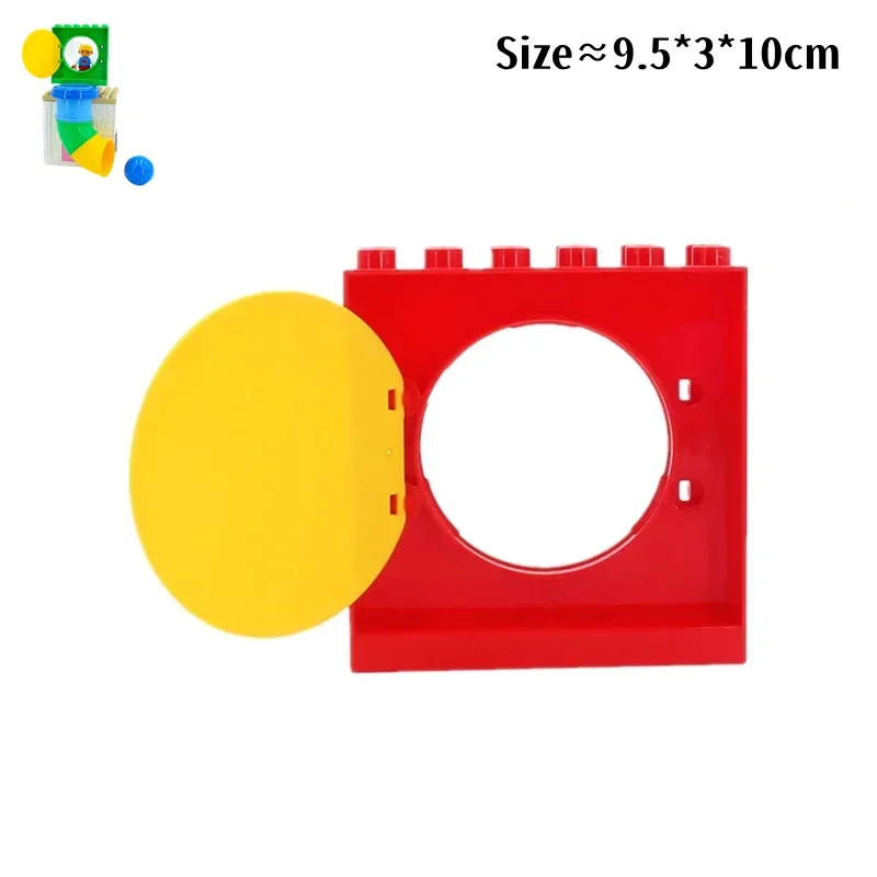 Grote bouwstenen Glijbaan Trap Schommel Wip Reuzenrad Serie Compatibel Duploe Grote Baksteen Kinderen Educatief Speelgoed Kid Gift