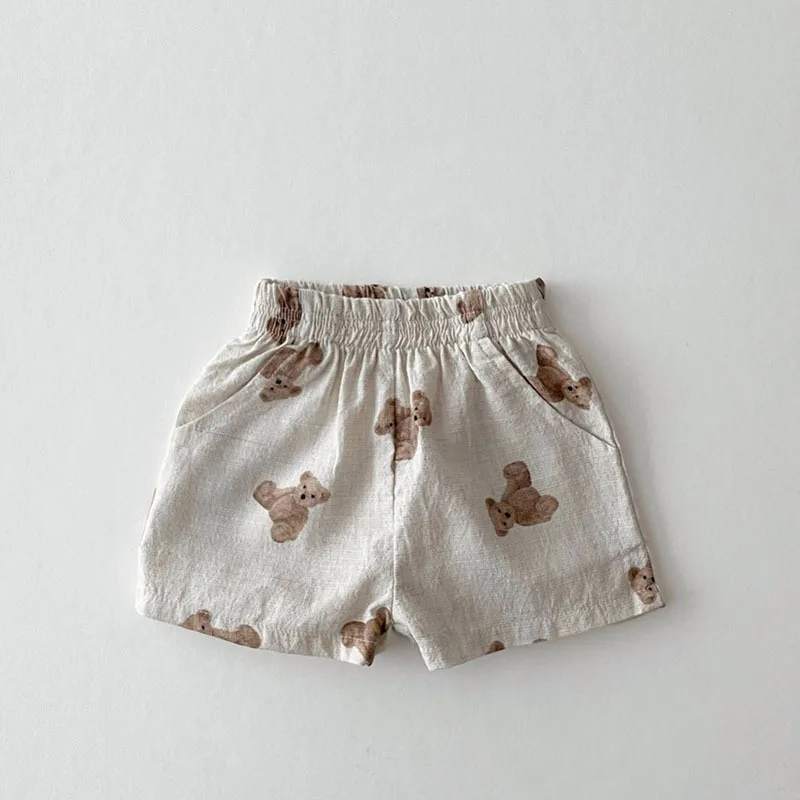 Baby Cotton Shorts 0-3 Years Summer Infant Boy Girl Plaid Casual Shorts Fashion Loose Sports Shorts Toddler Versatile Clothes 6