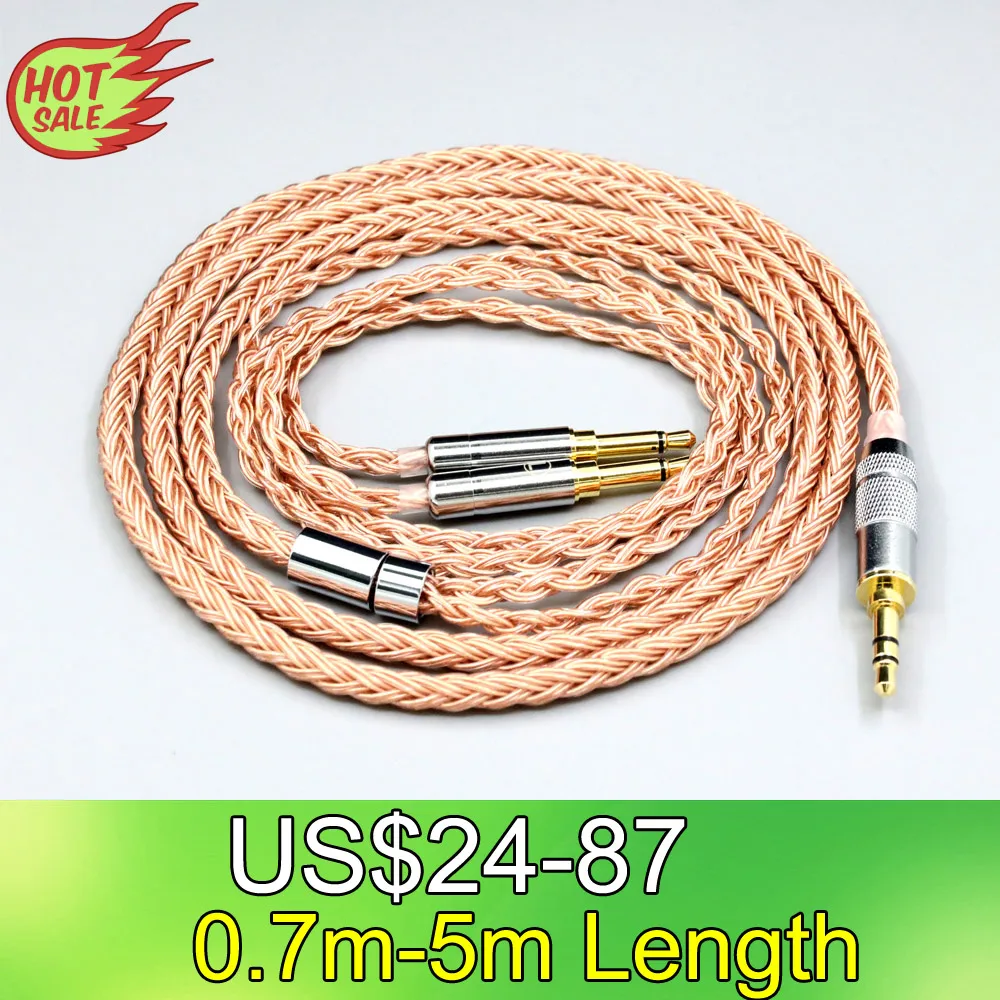 

LN006745 2.5mm 3.5mm XLR Balanced 16 Core 99% 7N OCC Earphone Cable For Beyerdynamic T1 T5P II AMIRON HOME 3.5mm Pin