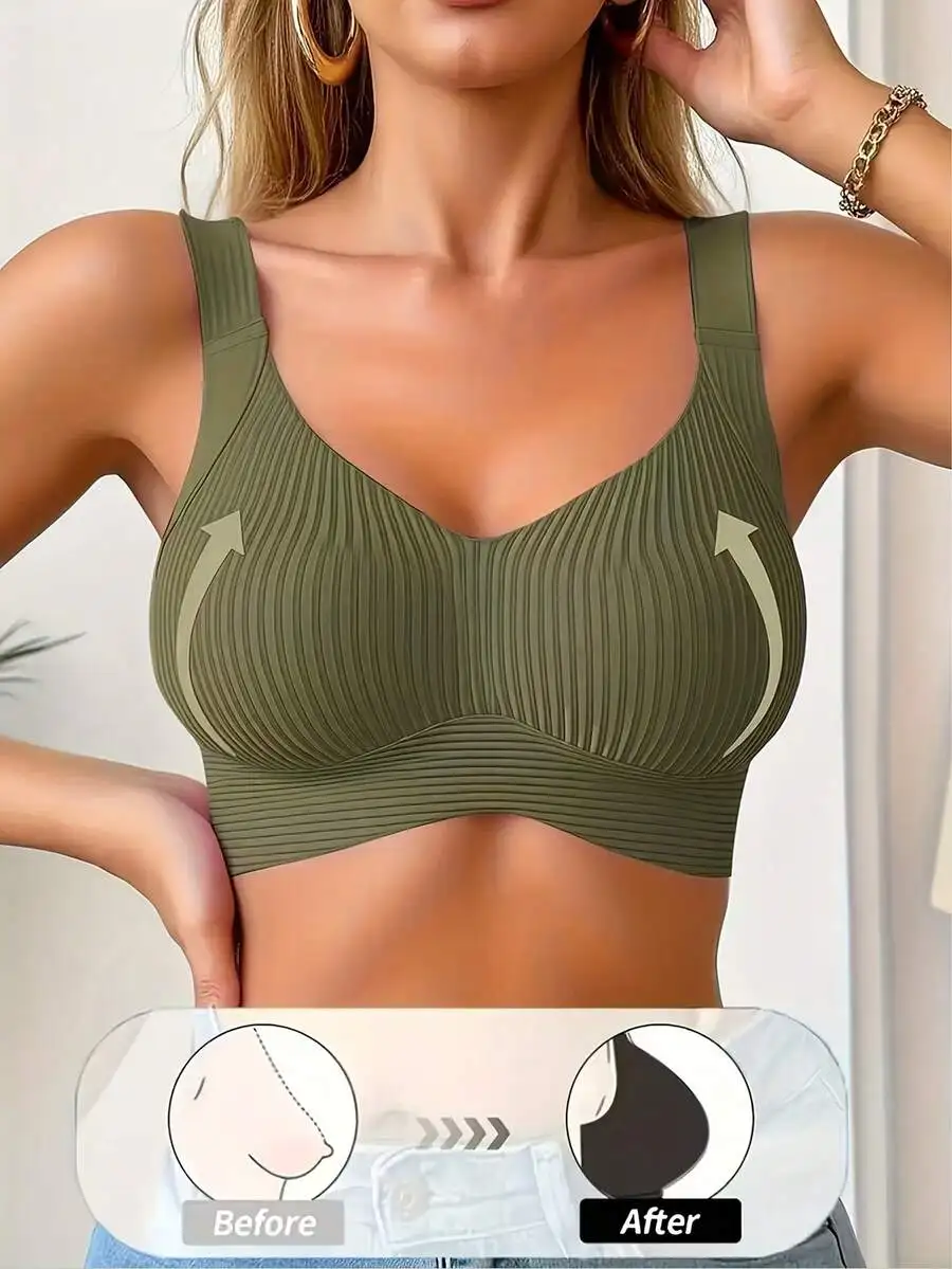 6-Pack Women's High-Elasticity Shockproof Bra: This Bra Features A Push-Up, Supportive, Breathable, Quick-Drying, And Highly