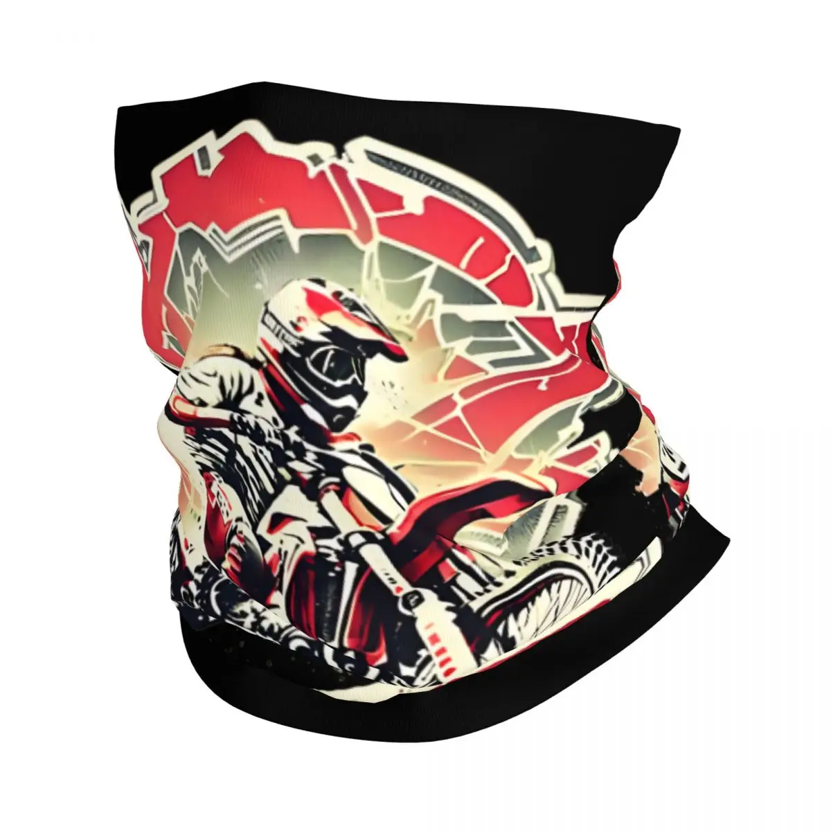 Enduro Motocross Logo Red Motolife Bandana Neck Gaiter Printed Motocross Wrap Scarf Balaclava Cycling Unisex Adult Windproof