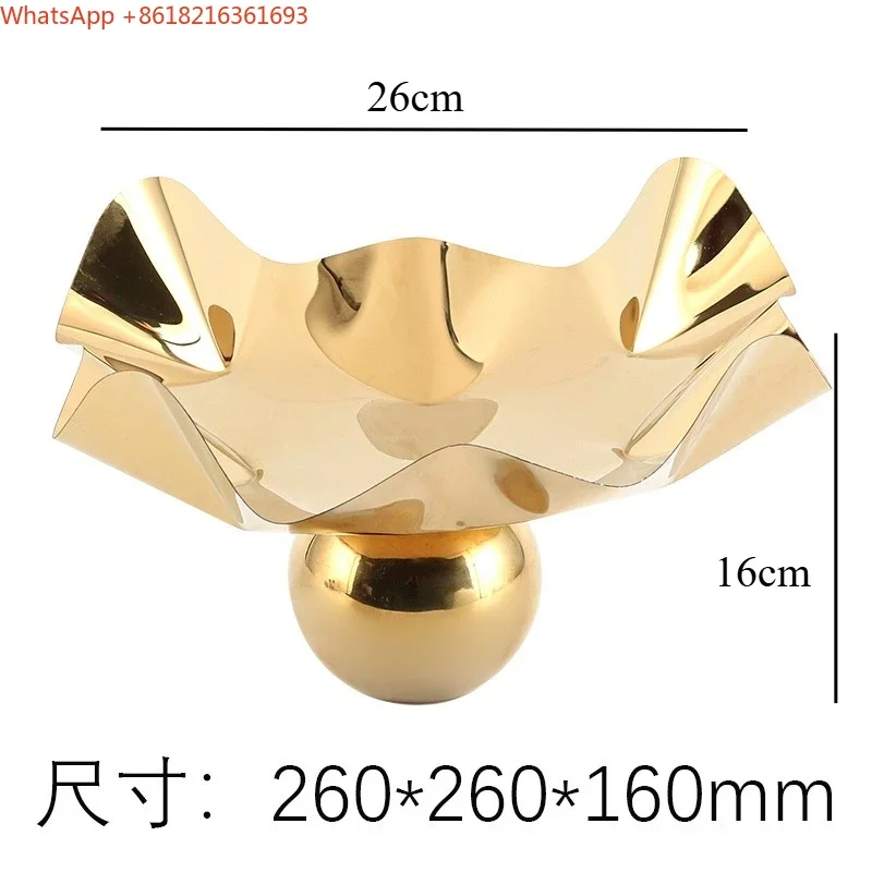 Limited Offer High Footed Decorative Fruit Salad Bowl, Irregular Dessert Plate, Jewelry Tray