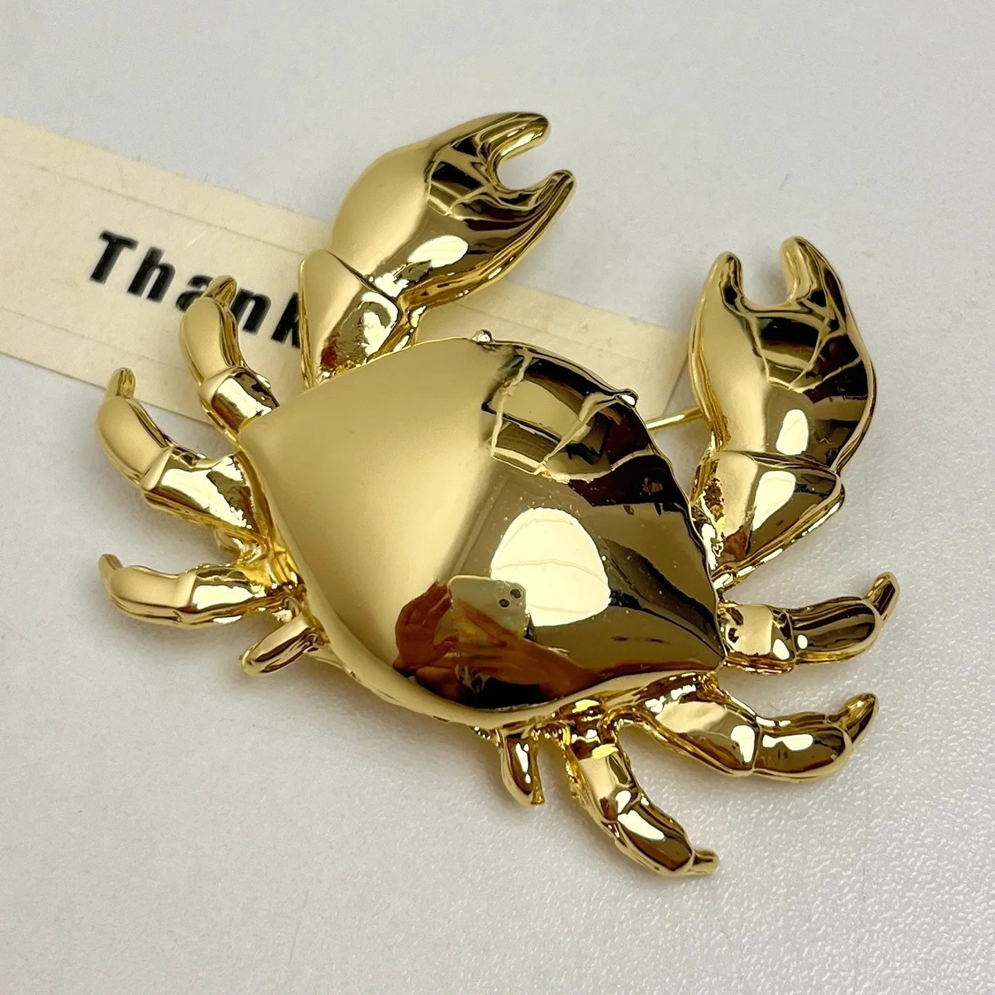 تصميم نادراً، بروش سرطان البحر المعدني المبالغ فيه للنساء. مناسبة للارتداء اليومي. #3