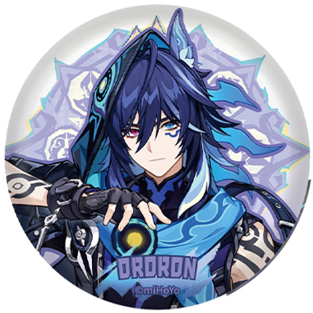 58 مللي متر لعبة جينشين إمباكت كينيش تيرن فاير هانت كاتشينا مولاني يوميميزوكي ميزوكي كوسبلاي زي شارة دبوس SPTE صفيح بروش #6