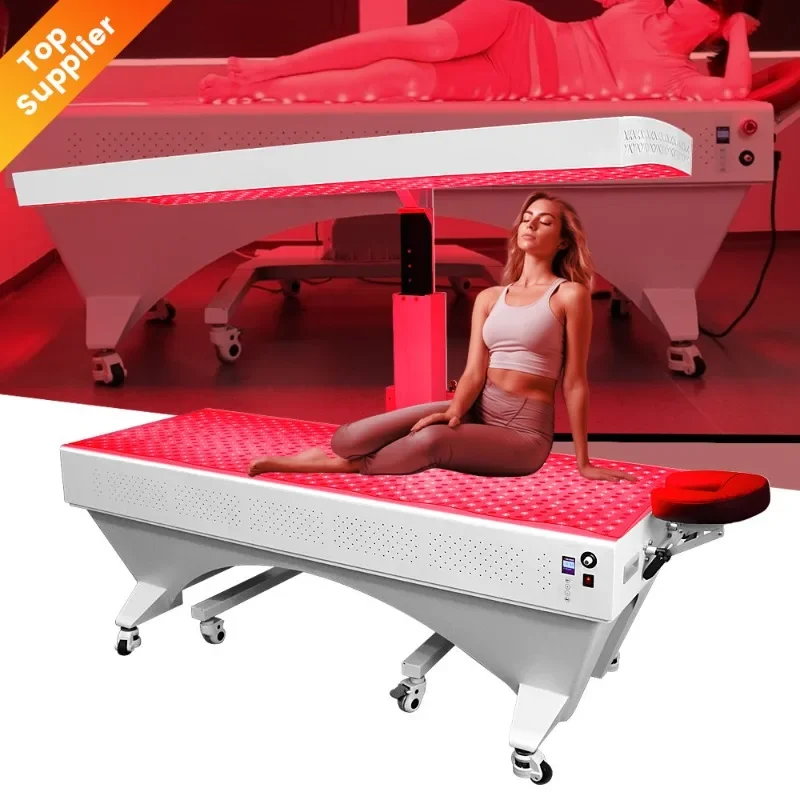 Newest Commercial Use 1500w Full Body Led Red Light TherapyWith Timer Dimmable 660nm 850nm Red Infrared LED Light Therapy Bed