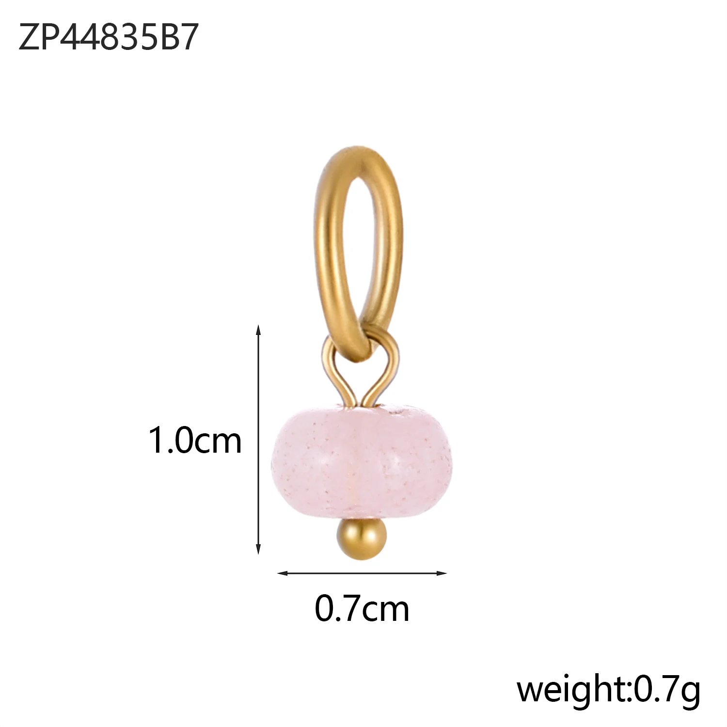 Naturstein Anhänger Edelstahl Charm Edelstahl Anhänger vergoldet DIY Schmuck Halskette Armband Schmuck Zubehör