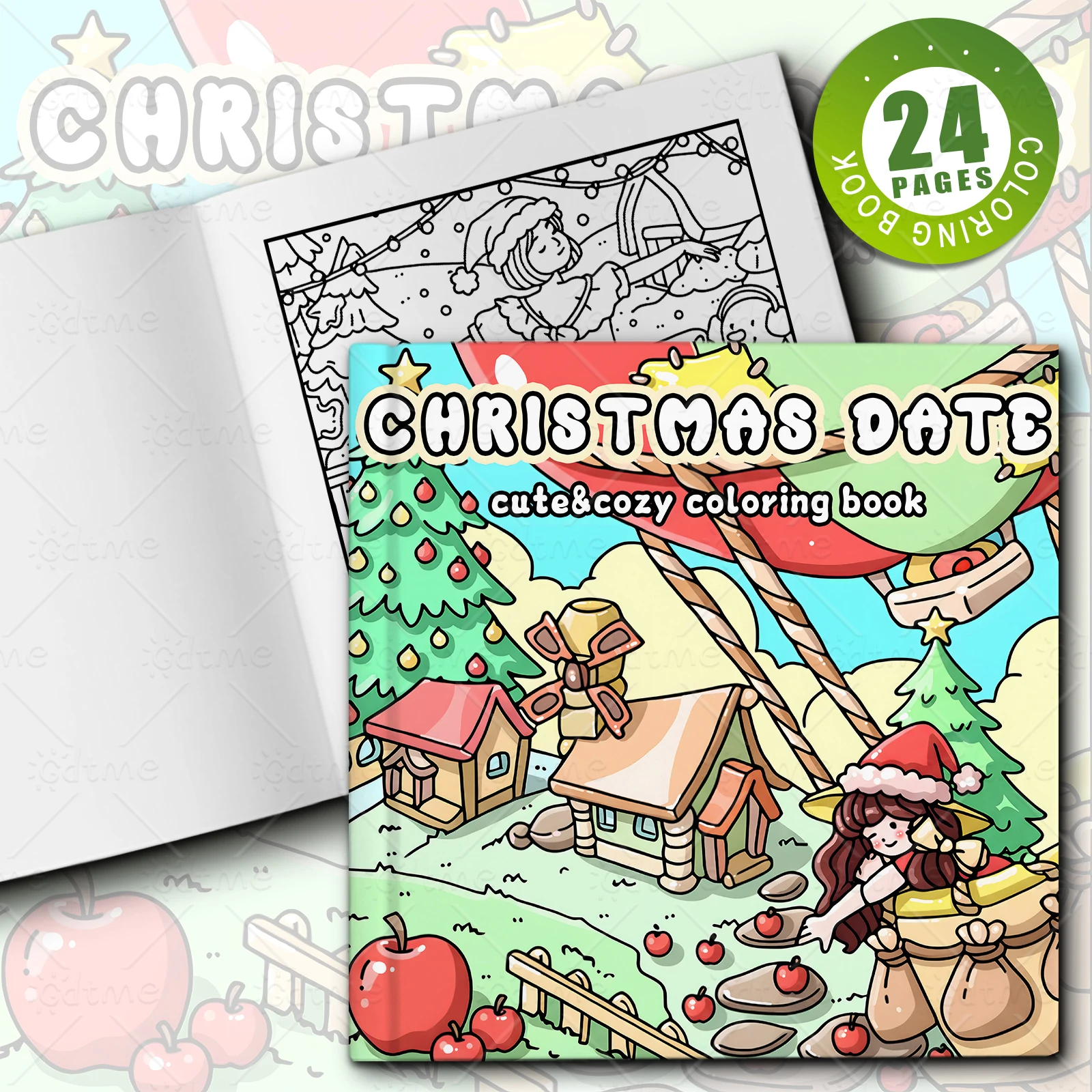 Libro para colorear cómodo y fácil con cita de Navidad, regalo educativo Montessori, libro de pintura con grafiti, juegos de dibujo, juguetes, regalo de Navidad