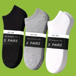 5/10/20 Pairs Business Sport Sweat Absorption Summer Autumn Solid Color Ankle Socks Men's High Quality Fashion Low Boat Socks