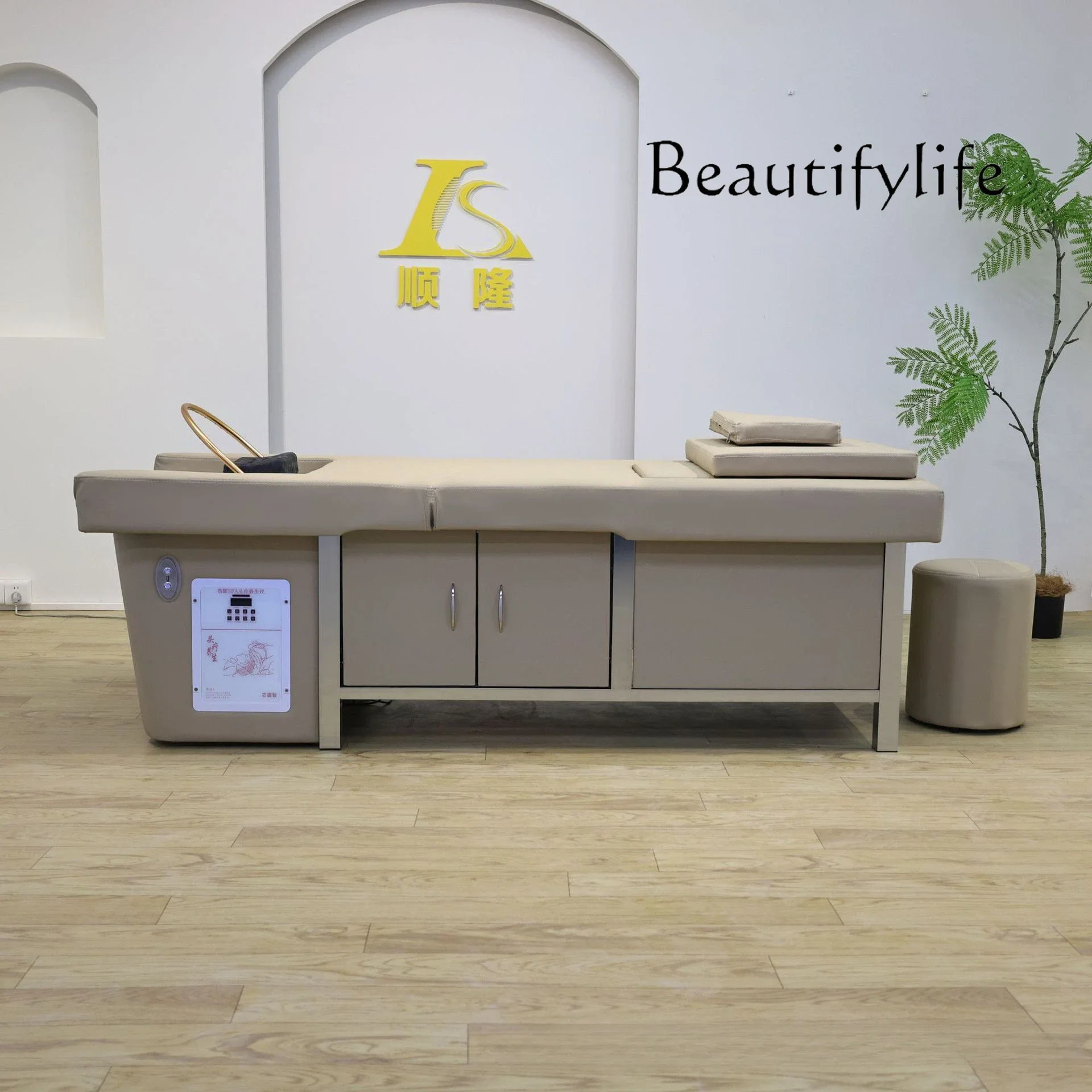 Trattamento elettrico per capelli di fascia alta shampoo letto circolazione dell'acqua massaggio barbiere raccolta capelli orecchio pediluvio integrato