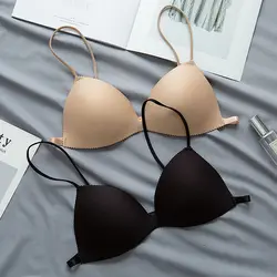 Sexy Triangle Cup Bras Women Beauty Back Gathers Breasts Lace Underwear Wrap Chest Seamless No Steel Ring Invisible Push Up Bra