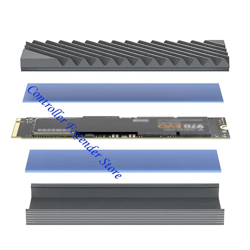 N84B DIYコンピューター冷却M.2 2280ヒートシンク簡単な設置金属構造