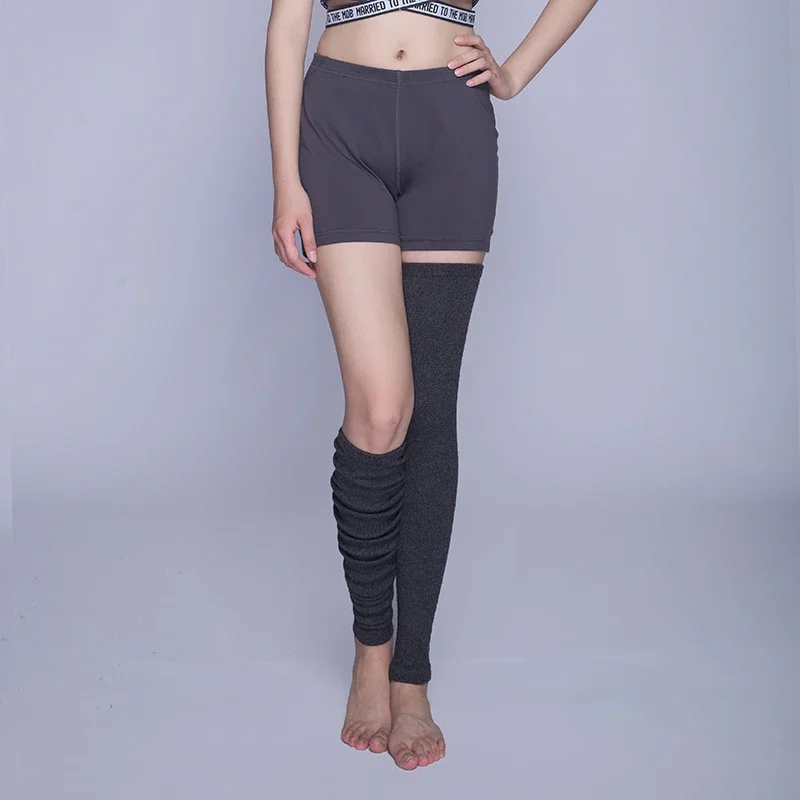 المرأة الصوف الكشمير تدفئة الساق الشتاء الحرارية سميكة الدافئة الصلبة محبوك الركبة عالية جورب للفتيات الإناث الفخذ الأكمام