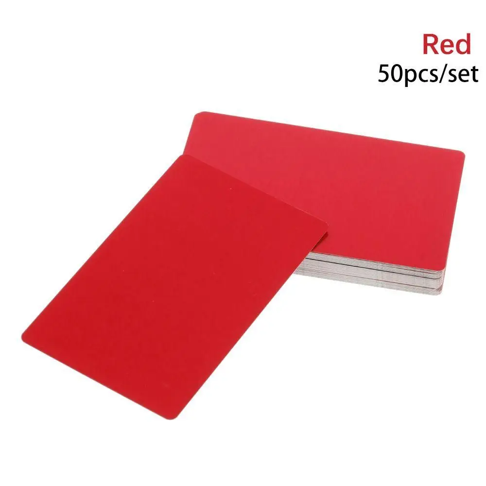 50 stks/set Draagbare Lasergravure Aluminium Metalen Carte Visitekaartje Lege Naamkaarten