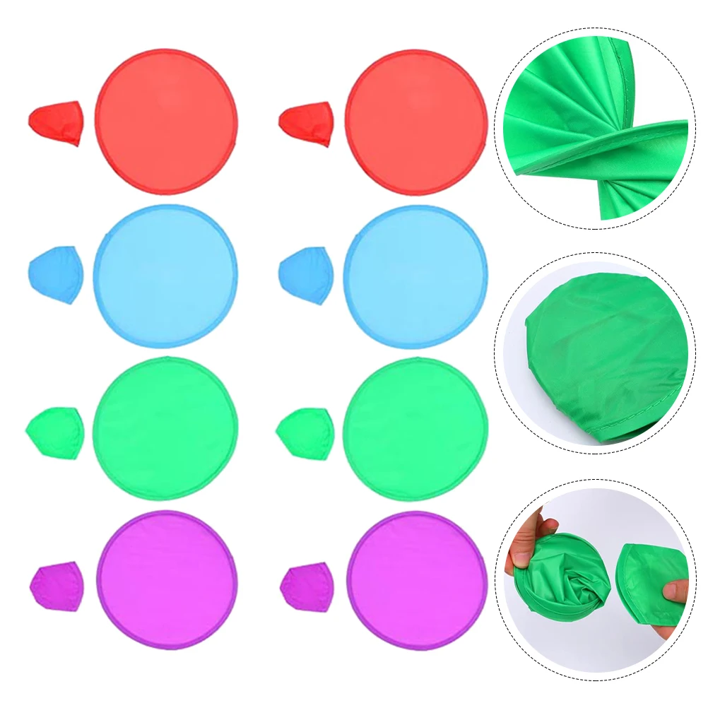 15 Pcs Folding Fan Polyester Flying Discs Outdoor Toys Fans Disks Puppy