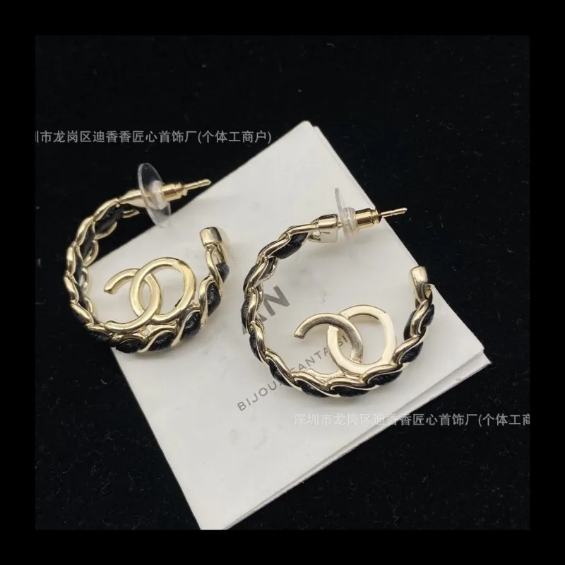 جولة الماس مجموعة مزدوجة الأقراط، جديد جلد كريستال الماس جلد الخراف الفضة إبرة النساء #4