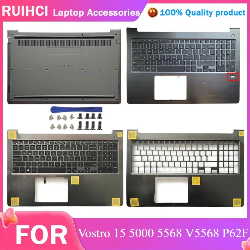 

NEW For Dell Vostro 15 5000 5568 V5568 P62F Laptop upper cover keyboard palm rest case bottom shell lower cover 0JD9FG