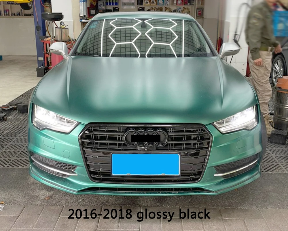 For 2012 to 2018 A7 change S7 grille glossy black n silver n grey ABS material C7 S7 front face sport grille