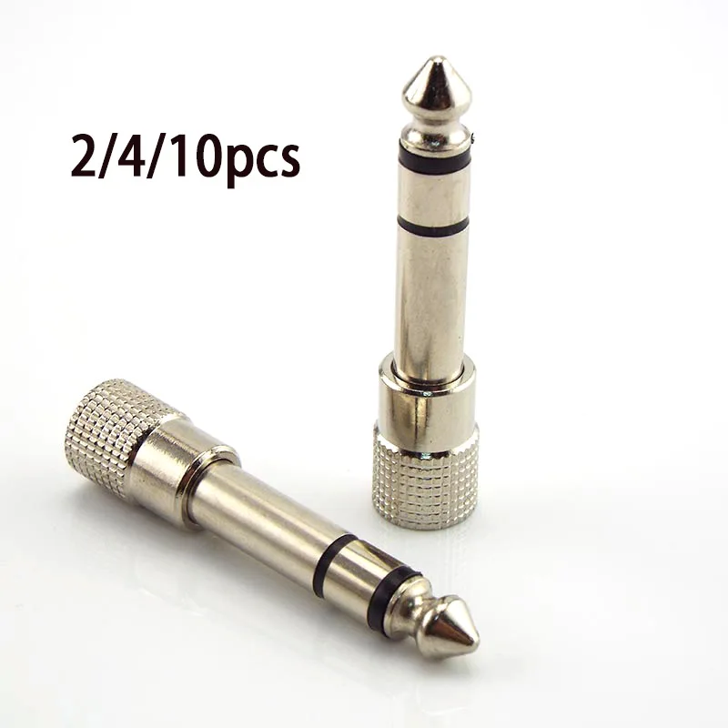 6.5mm 6.35mm 1/4" Male Plug to 3.5mm 1/8" Female Jack Stereo Connectors Headphone Speaker Audio Adapter Home Adapter Microphone