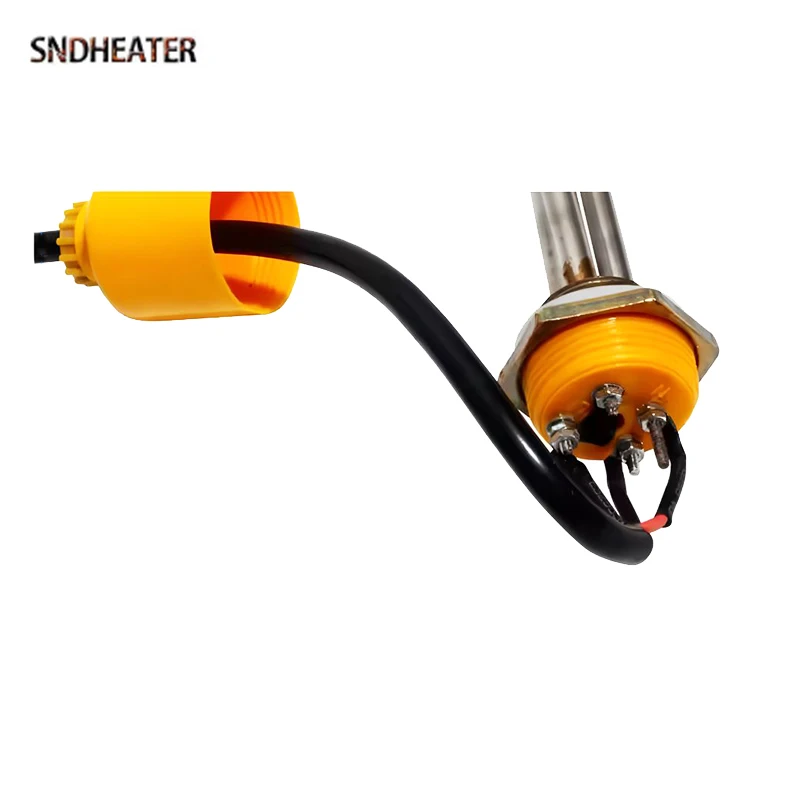 SNDHEATER 220 فولت 1500 واط عنصر تسخين مقاومة للماء بالطاقة الشمسية 400 مللي متر سخان كهربائي صناعي مع المكونات متحكم في درجة الحرارة