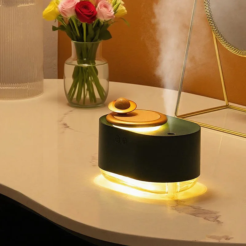 

Wireless Ultrasonic 300ml Air Humidifier Rotating Planet Aroma Diffuser Portable Rechargeable Mister USB Night Light
