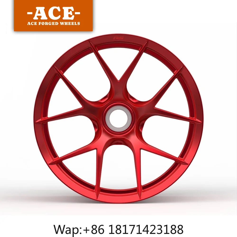 【Hot】Mono‑Block Special Red Color Forged Alloy Wheels Rims 19 20 21 22inch 5x112 5x130 for Porsche 911 Cayman Panamera 718 Boxst