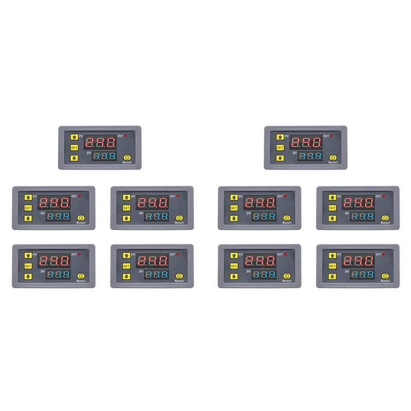

SQPP-10X цифровое реле задержки времени, светодиодный дисплей, таймер цикла, регулируемое реле времени, переключатель задержки времени, 12 В постоянного тока
