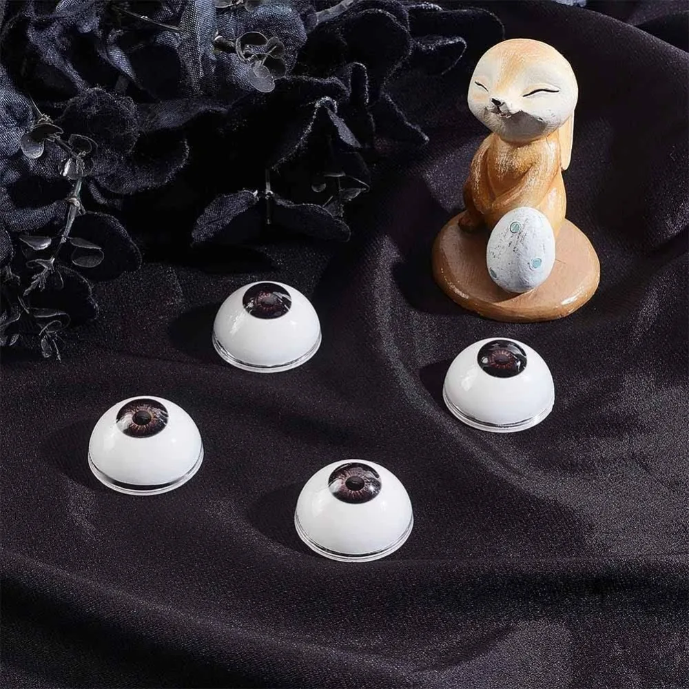 2 Pair Realistic Eyes Big Eyeballs Human Eyes Large Acrylic Eyeballs for Halloween Party Decor Sculptures Props