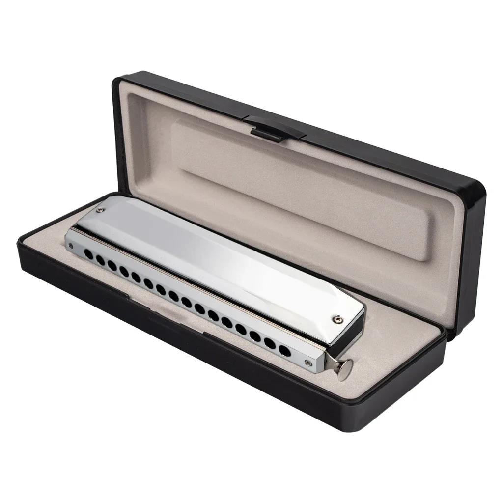 Mugig Swan Chromatic Harmonica 10/14/16 Holes 40/56/64 Tone Stainless Steel Cover With Precision Engineered Sliding For Beginner