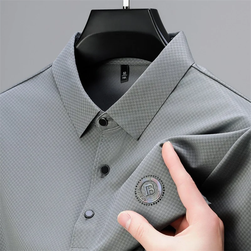 

Mens Polo Shirts Loose Rainbow Letter Print Drill Straight Button Short Sleeve Lightweight Cool Lapel Flowy Tiered Soft T-shirt