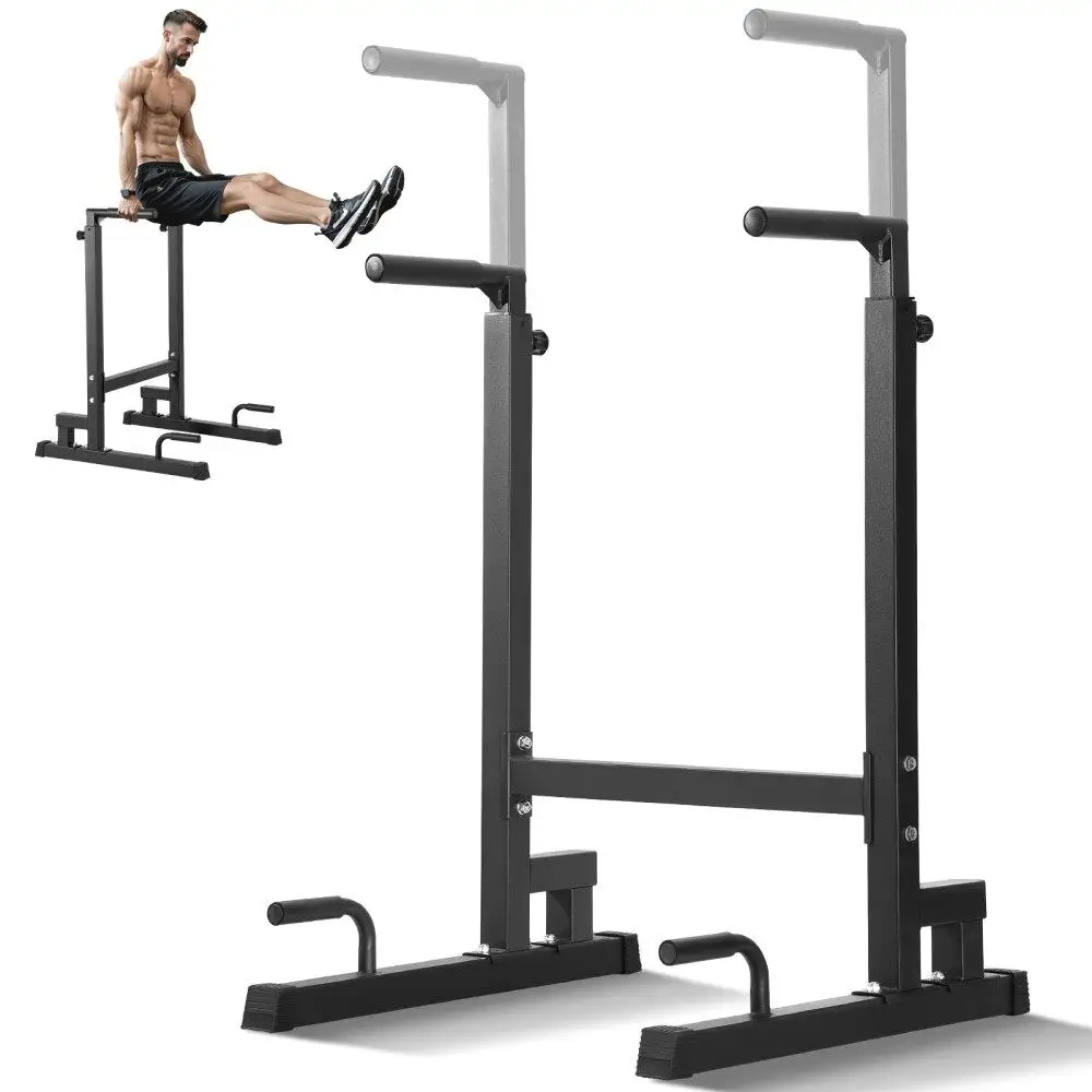 

Heavy Duty Dip Bar 500 lbs Capacity Adjustable Height Home Gym Fitness Equipment Parallel Bars Station for strength Training