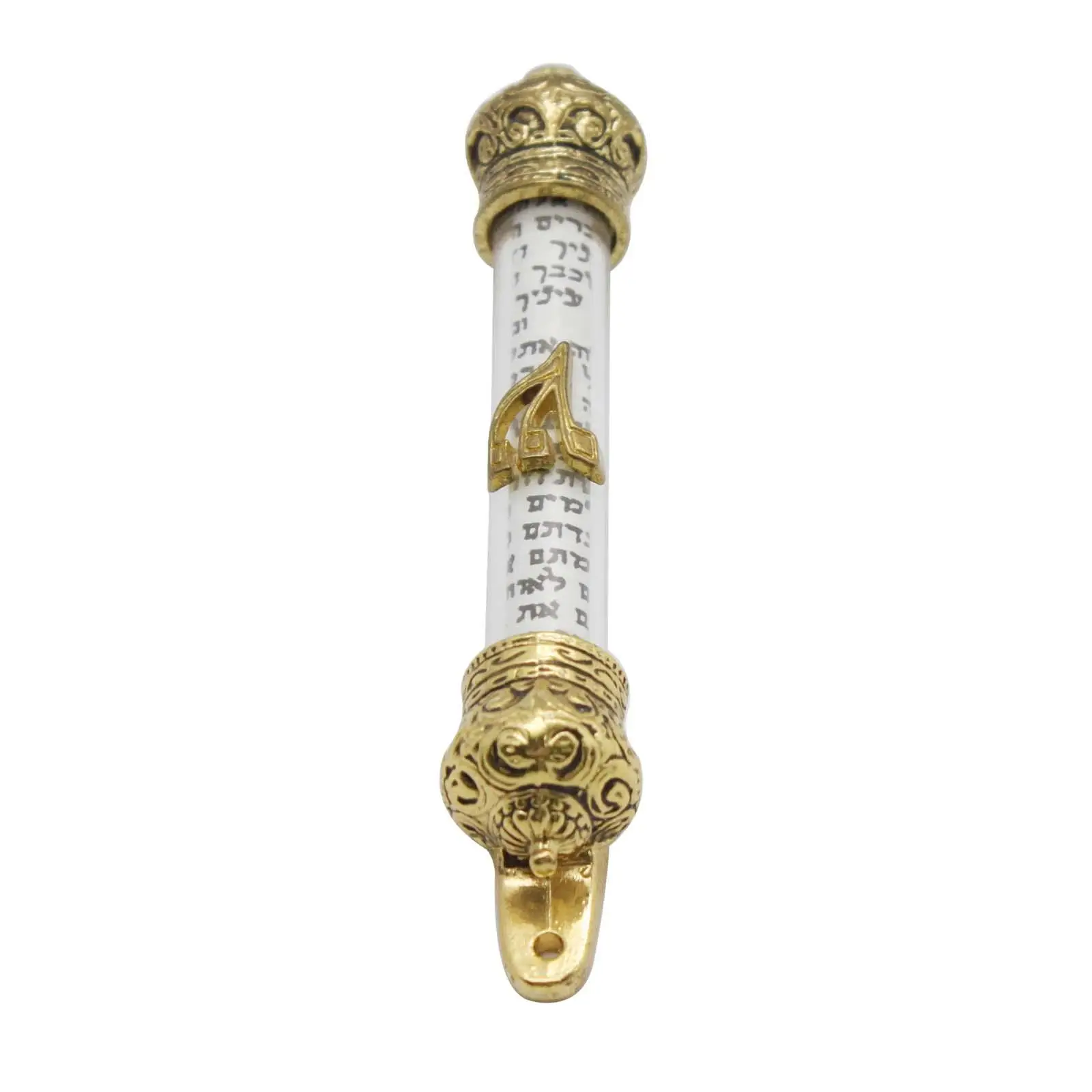 Mezuzah for Door Mezuza Cover Alloy Door Antique House Alloy Decor Wall Decor with Scroll Jewish Gift Wall Mezuzah Case 1Piece