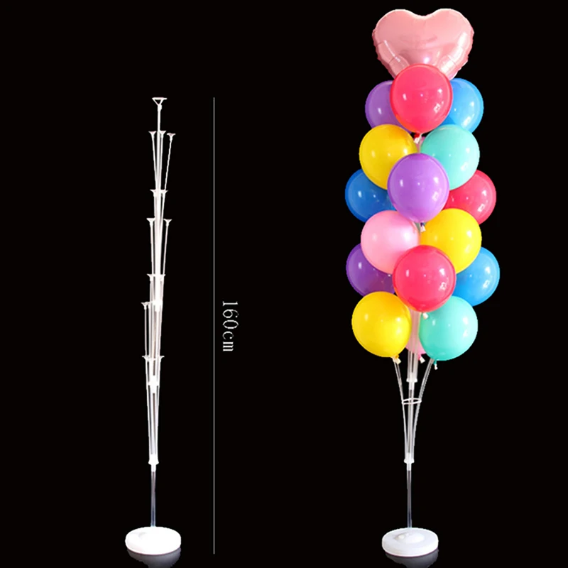 160CM 19Röhren Ballon Ständer Hochzeit Dekoration Alles Gute Zum Geburtstag Party Ballon Stick Halter Ballon Zubehör Festival Globos