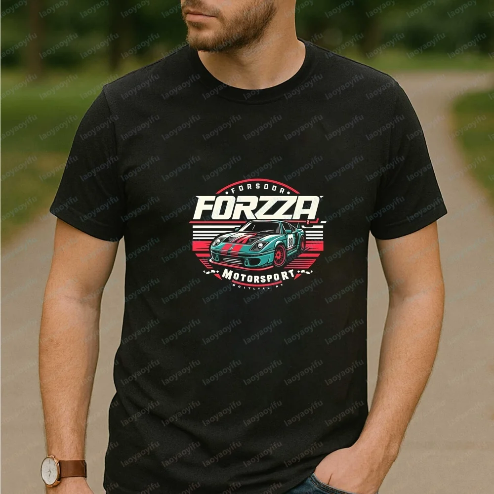 Men's T-shirts and Tank Tops Forza Motorsport Summer Trend Short-Sleeved Men's and Women's T-Shirts Comfortable T-Shirts
