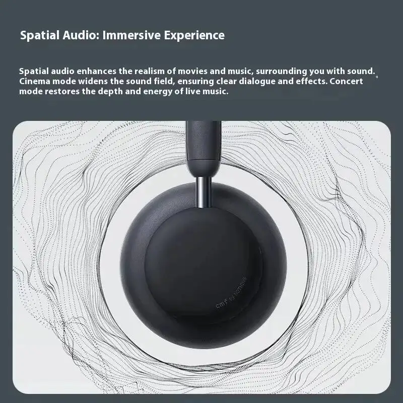 CMF بواسطة لا شيء سماعة برو HIFI سماعات لاسلكية بلوتوث 40dB الحد من الضوضاء عمر البطارية الطويل الألعاب سماعة رأس للموسيقى هدية