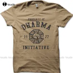 Dharma Initiative 1977 Tv Show Lost Printed Cotton T-Shirt Digital Printing Tee Shirts Funny Art Streetwear Cartoon Tee Xs-5Xl