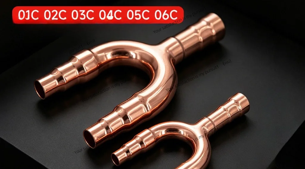 Suitable for refrigeration copper splitter central air conditioner divergent tube 01C 02C 03C 04C05C Midea