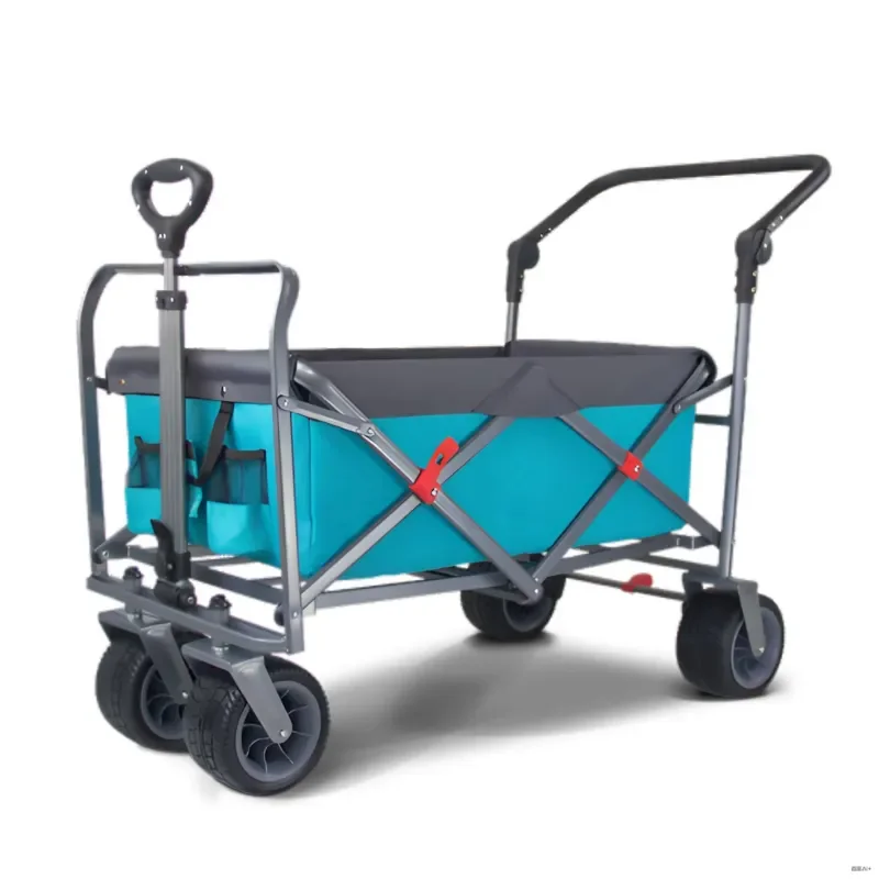 Hot Sale Stainless Steel Outdoor Camper Beach Wagon Picnic Foldable Trolley Wheels Customizable OEM Shopping
