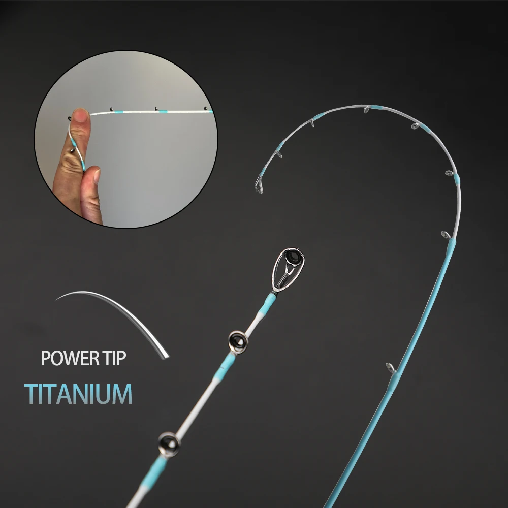 ROLLFISH Titan-Spitze 1,55m Kohlefaser Tintenfisch-Angelrute Boot Slow Jigging Rute Salzwasser & Leichtgewicht Aktion 7:3 – Detail 3