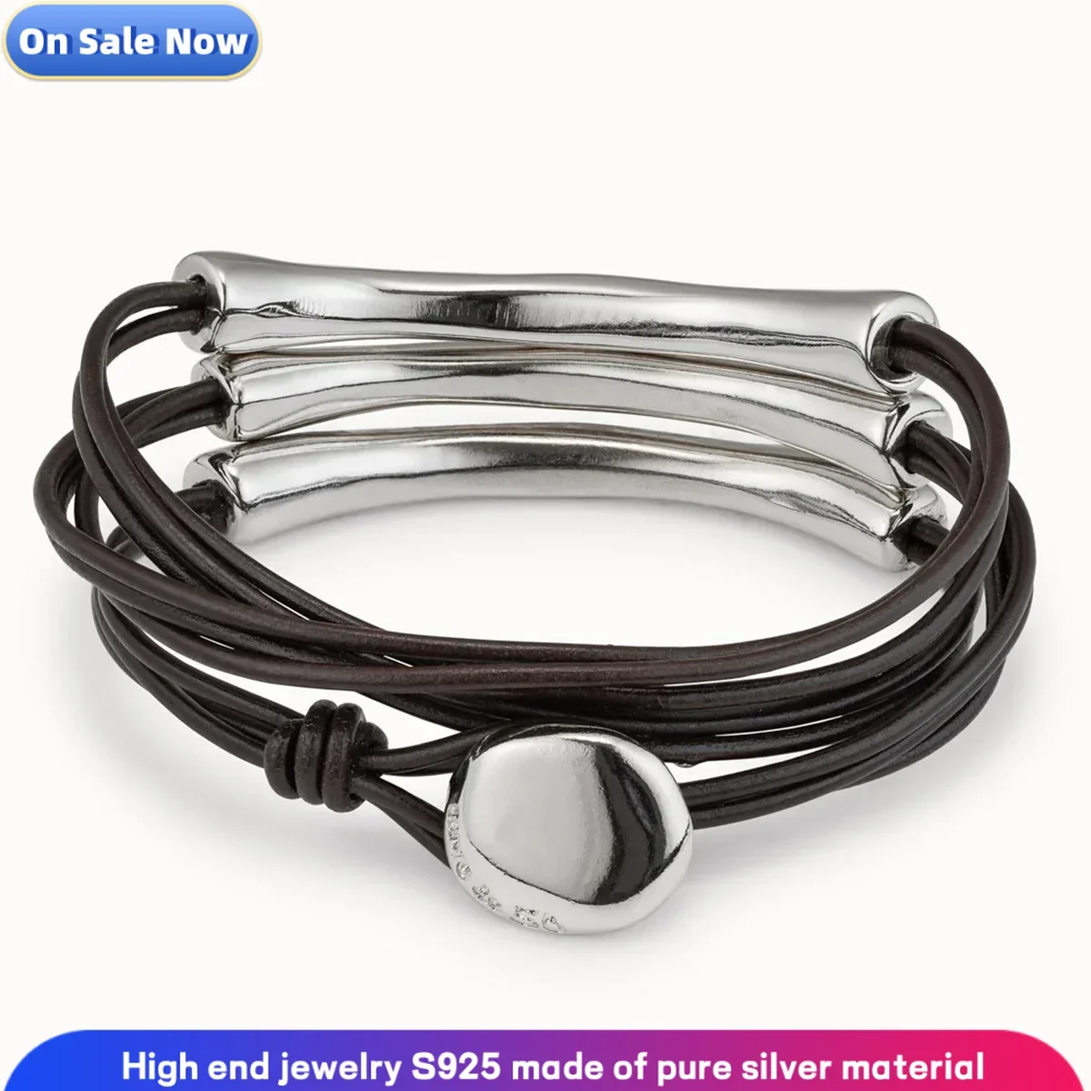 

Новый многослойный браслет из золотых трубок для женщин, с оригинальным кожаным шнурком, высококачественный подарок, в стиле ювелирных украшений