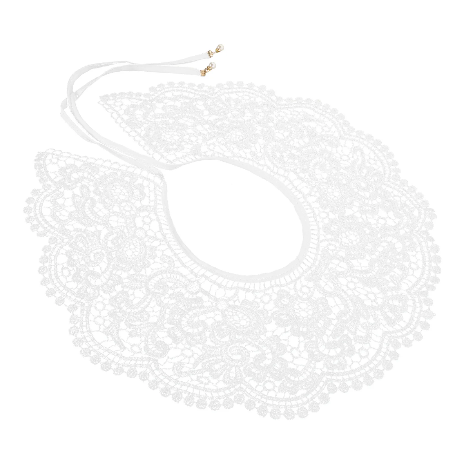 Collar falso de encaje calado Floral desmontable para mujer, accesorio de cuello de camisa, blusa elegante, mejora, versátil, informal, Formal