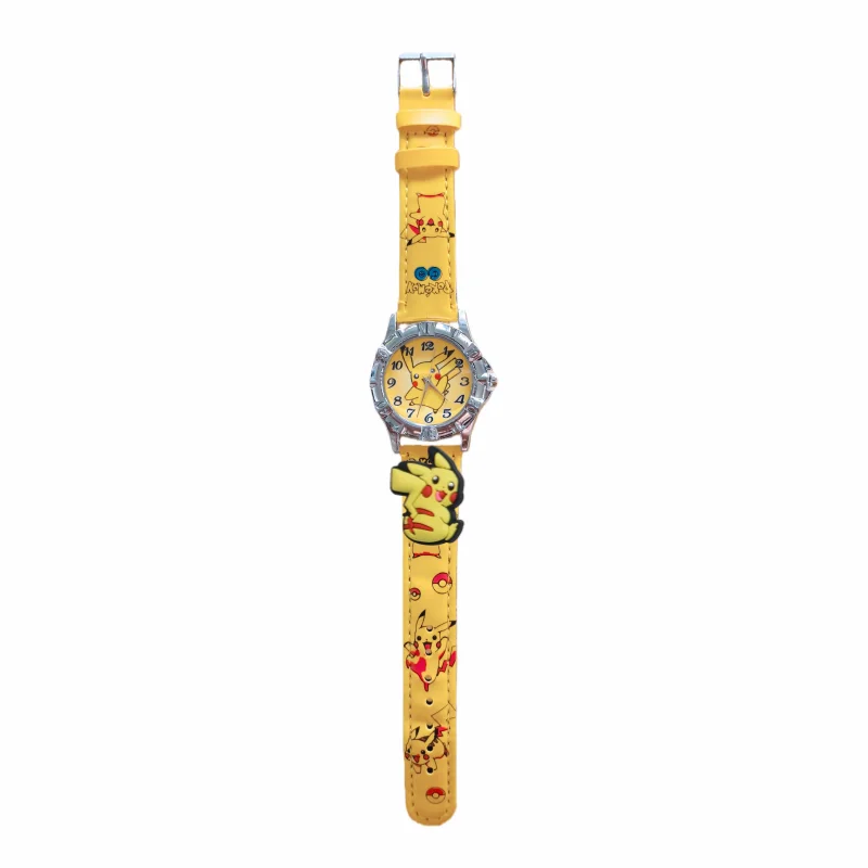 Pokemon Pocket Monster Pikachu Anime Uhr Cartoon Quarz Armbanduhren für Jungen Mädchen Stilvolle Accessoires Kinder Geburtstagsgeschenke