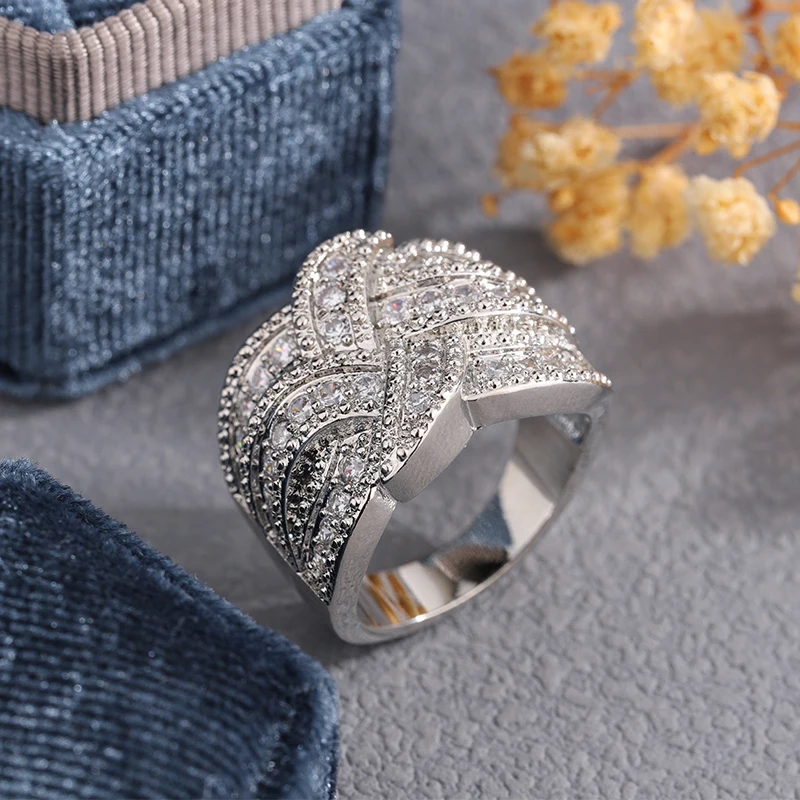 

Роскошный штамп S925, высокое качество, белые цвета, CZ, кольцо с камнем циркона для женщин, модные свадебные украшения, подарок