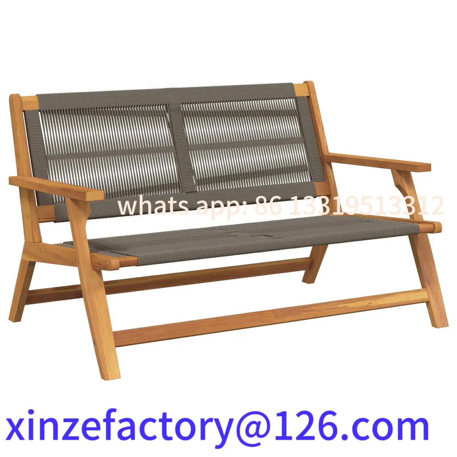 

Customizable Garden Bench Grey 76x122x73 cm Acacia Solid Wood