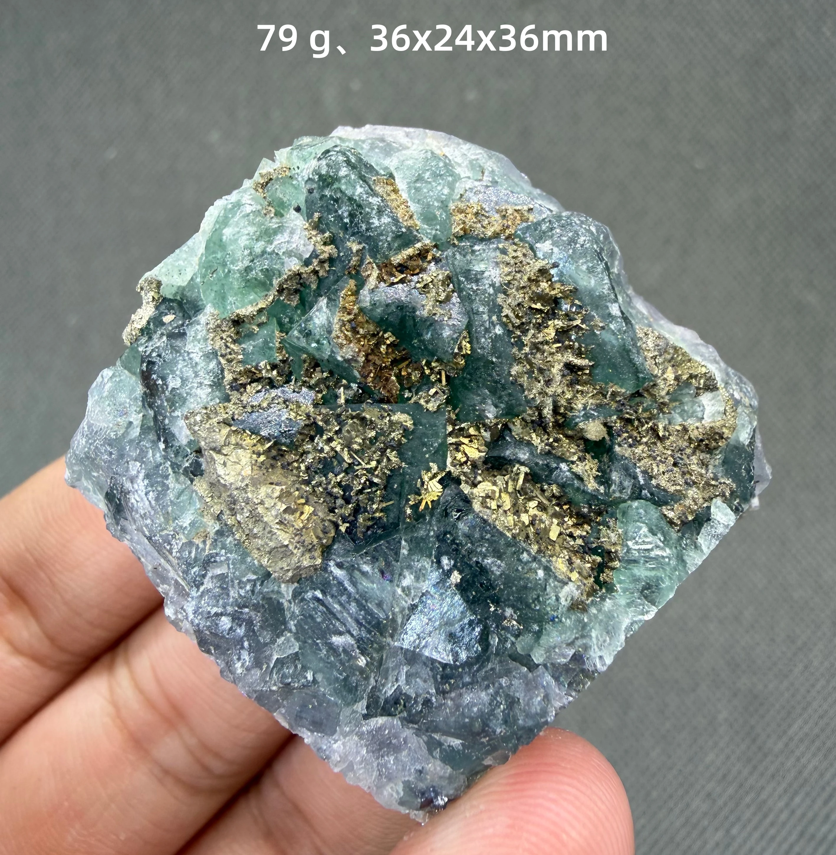 Natural Nigeria Fluorite with Pyrite Mineral Specimen Cubic Fluorite Crystal Cluster Raw Stone for Collection Home Decor Geology
