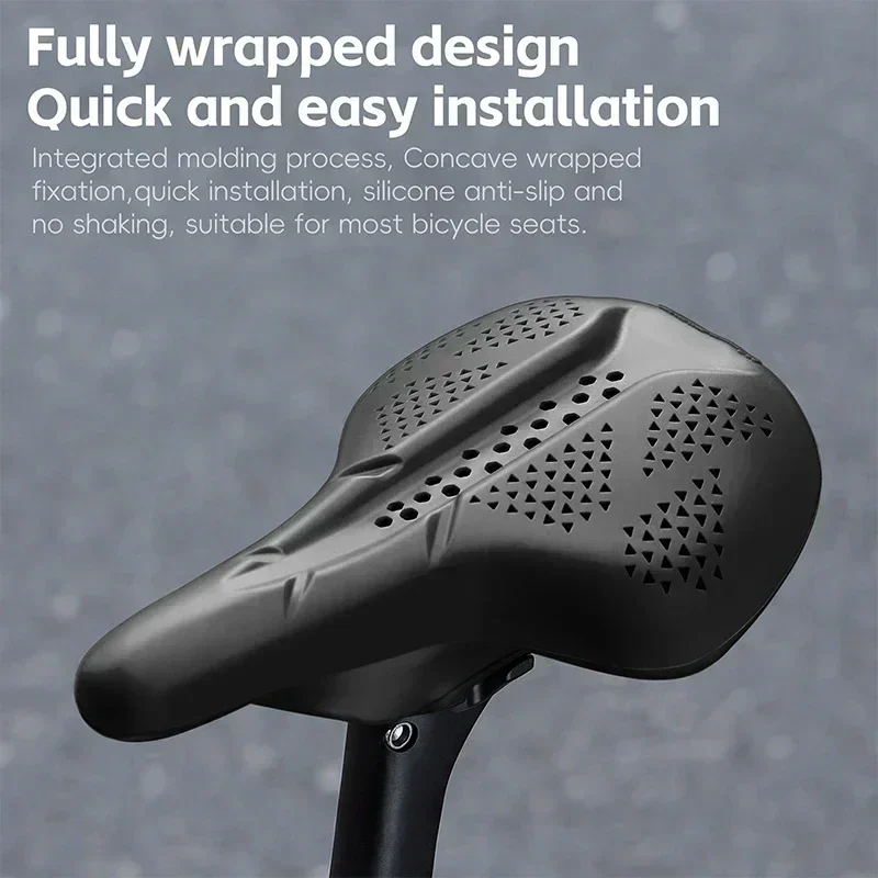 

Full Silicone Saddle Cover Breathable Honeycomb Shock-Absorbing Soft Seat Cushion Anti Slip Waterproof Seat Cover