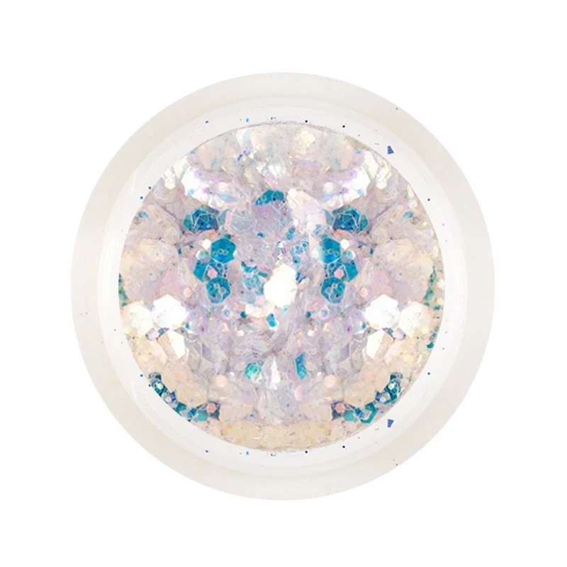 Gemakkelijk Aan Te Brengen En Te Verwijderen Sprankelende Paillette Tips Glitter Pigment Veelzijdige Nageldecoratie 3d Kleurrijke Nagelstof Nail Art Populair